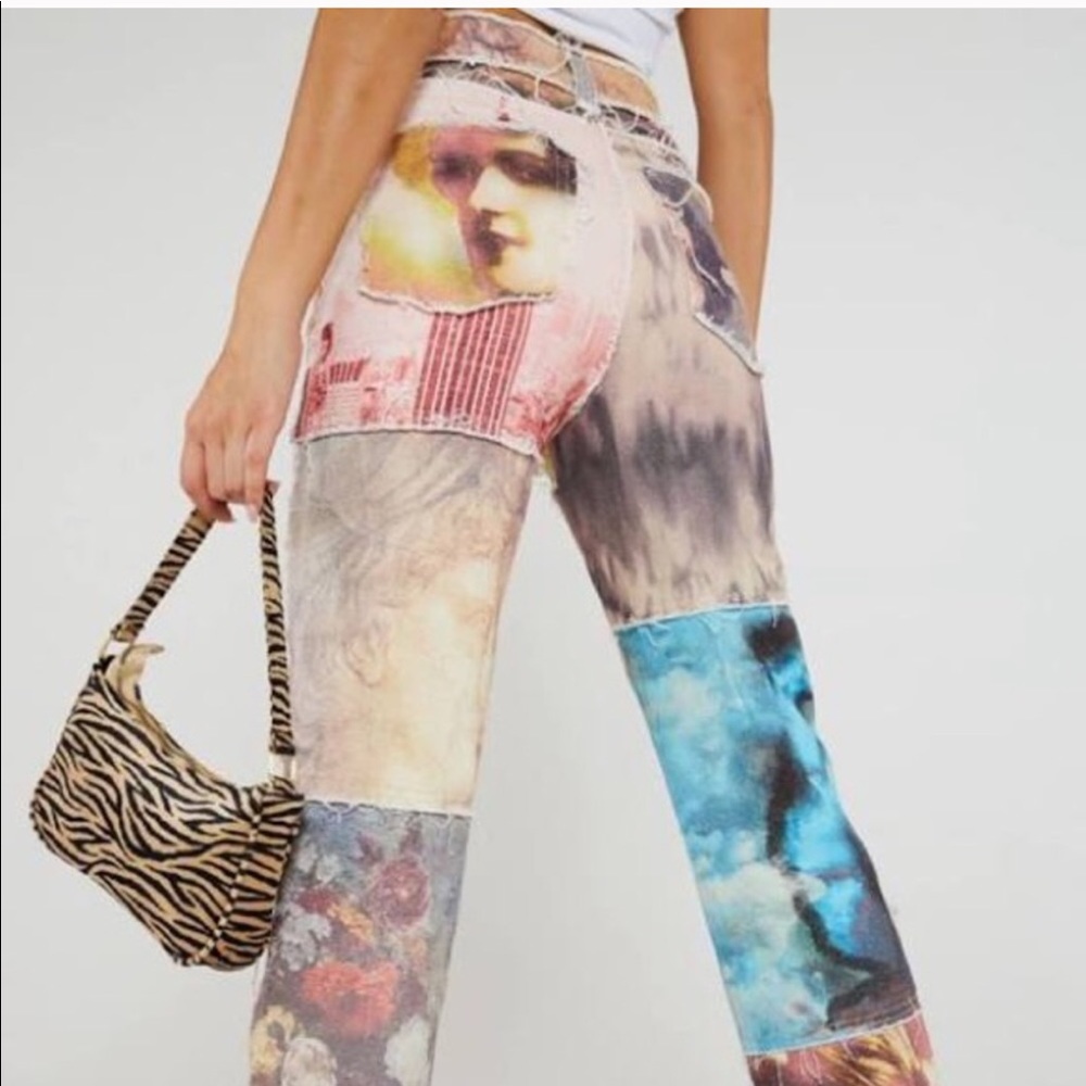 Jaded London Statue Print Jeans